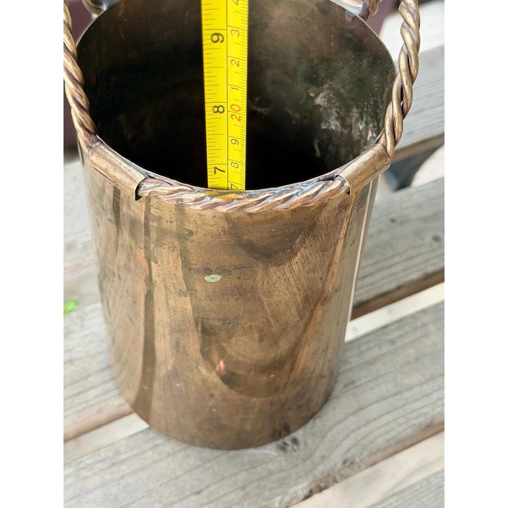 Vintage King Antonio LXVI Brass Vase • Twisted Handle Hacienda Decor (1986)